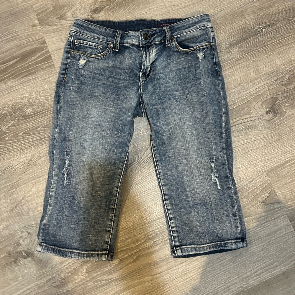 Vigoss Distressed Blue Cropped Jeans size 9